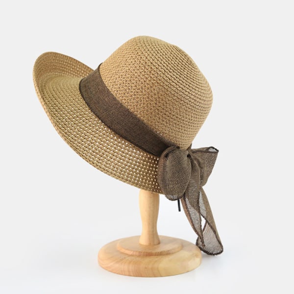 Roll up halmhatt för kvinnor Beach Hat Portable Justerbar