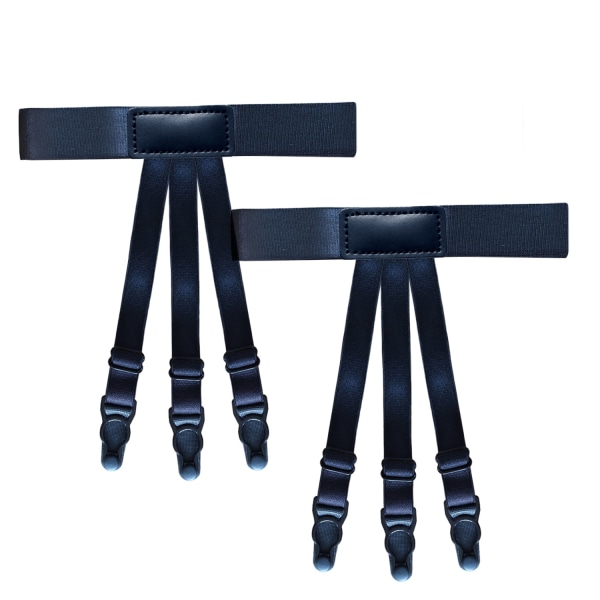 Anti-Wrinkle Shirt Stay, Shirt Suspenders with Non-Slip Locking Clamps, Shirt Stays Adjustable Elastic Suspenders