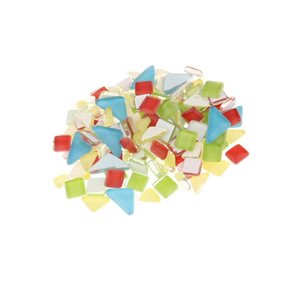 1/2/3/5 Ljusa mosaikplattor Blandade hantverksglasstenar Blue Red 1-2cm 1Set