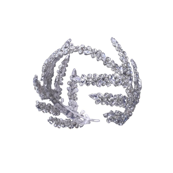 1/2/3/5 Mode brudsmycken Set Strass halsband örhängen Silver 1Set