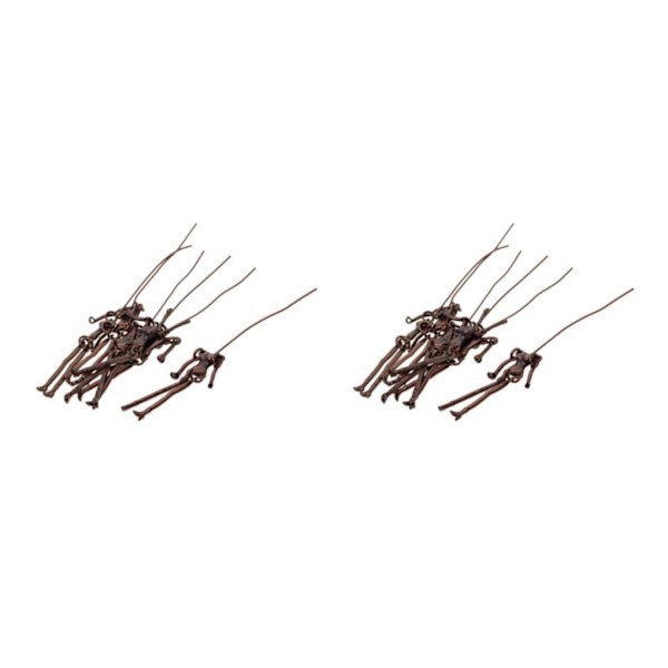 1/2 6st Mänskligt skelett Kroppen DIY Dockor Hängen Smycken Copper 90mm 2Set