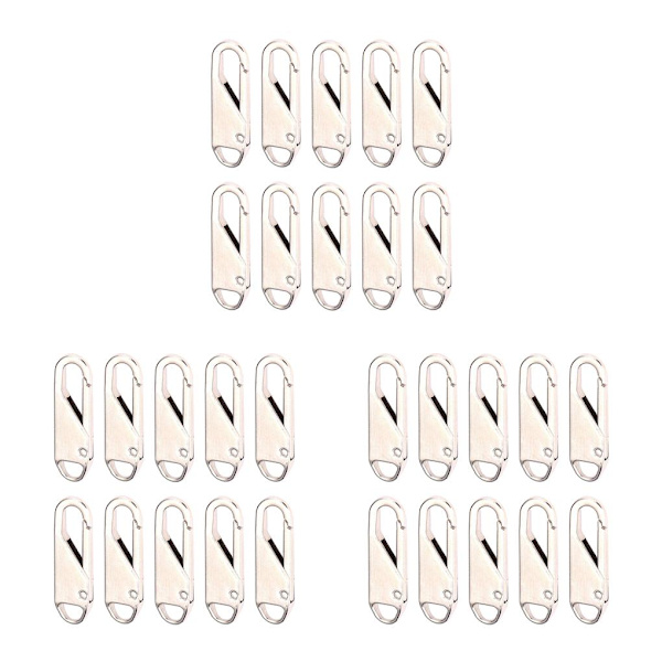 1/2/3/5 10 st För Zipper Pull Replacement Metal För Zipper Silver 10 pcs 3PCS
