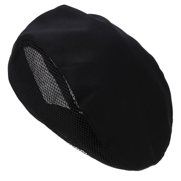 1/2 Kock Hatt Spis Cap Servitör Baker Head Wrap Restaurang Arbete Black 56-60cm 1Set