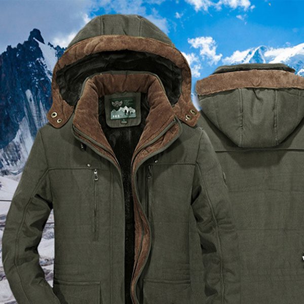 Andningsbar och slitstark vinterjacka för utomhusaktiviteter khaki XL