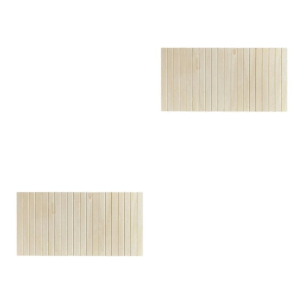1/2/3/5 Mini 1/12 1/6 skala Dockhusväggpanel gör det själv i trä S Unpainted 2Set
