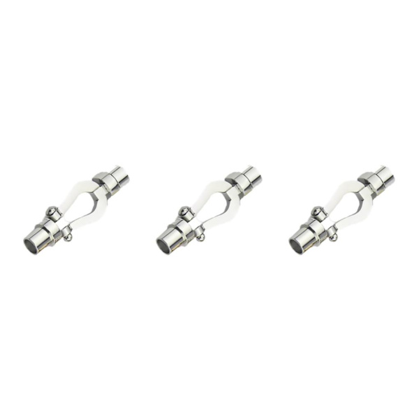 1/3/5 armbandsanslutningsspänne för utbyte av DIY-bearbetning Silver Inner hole 0.52cm 3Set