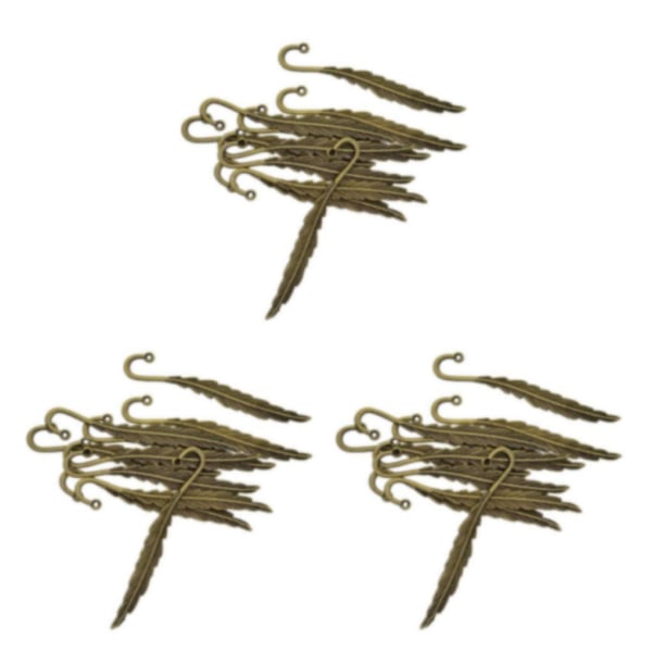 1/2/3/5 10 stycken Vintage Feather Bookmark Krokar Pärlbok Bronze 81mm 3Set