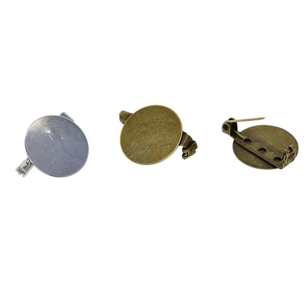 1/2/3/5 20 stycken Rund Brosch Bas Blank bricka Säkerhet För Pins 20 Pcs , Bronze,20mm 1Set