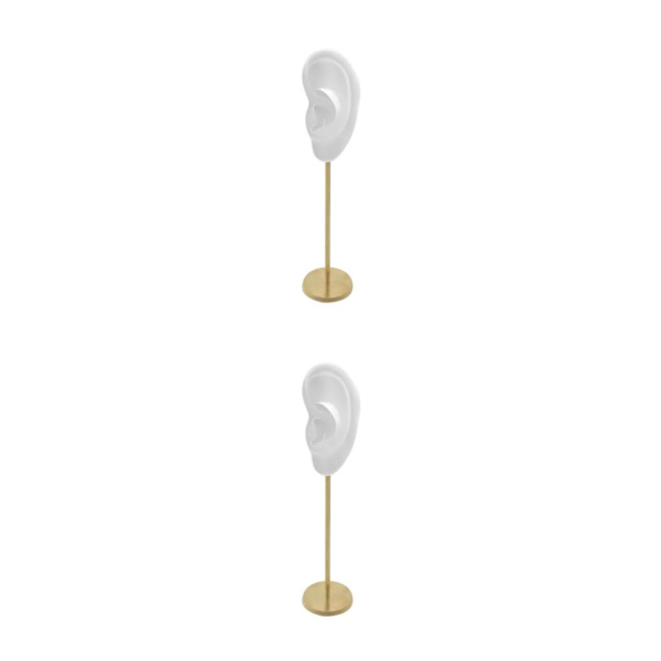 1/2/3 Örhänge Display Stand Human Ear Model Stud Holder Showcase Left Translucent Height: 18cm 2Set