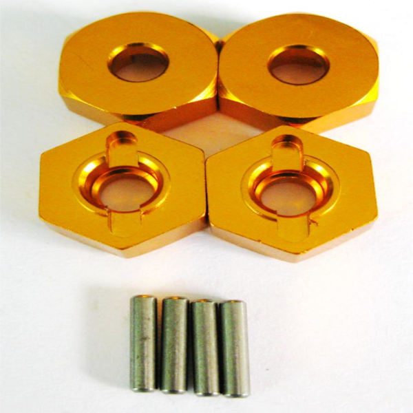 Aluminiumlegering starkt hjul sexkantsfäste för 1/10 AXIAL SCX10 RC Golden