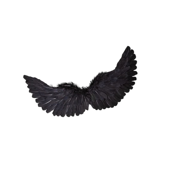 1/2 Wing kostym tillbehör rekvisita för Halloween Festival Black S 65cmx35cm 1 Pc