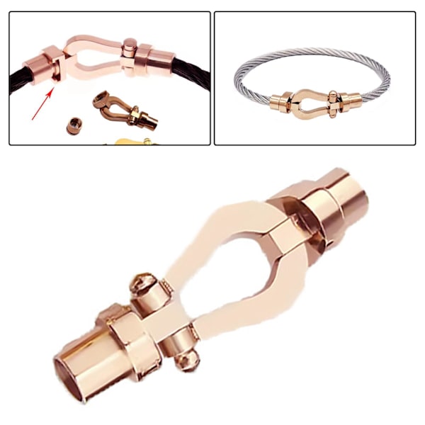 1/3/5 armbandsanslutningsspänne för utbyte av DIY-bearbetning Rose Gold Inner hole 0.52cm 1Set