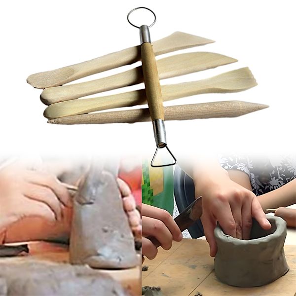 Wood Wide Application Sculpting Keramik Verktyg Set för lera