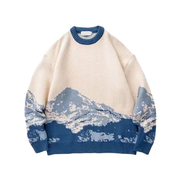 Hip Hop Streetwear för män Varm och hudvänlig tröja för vintern Blue XL