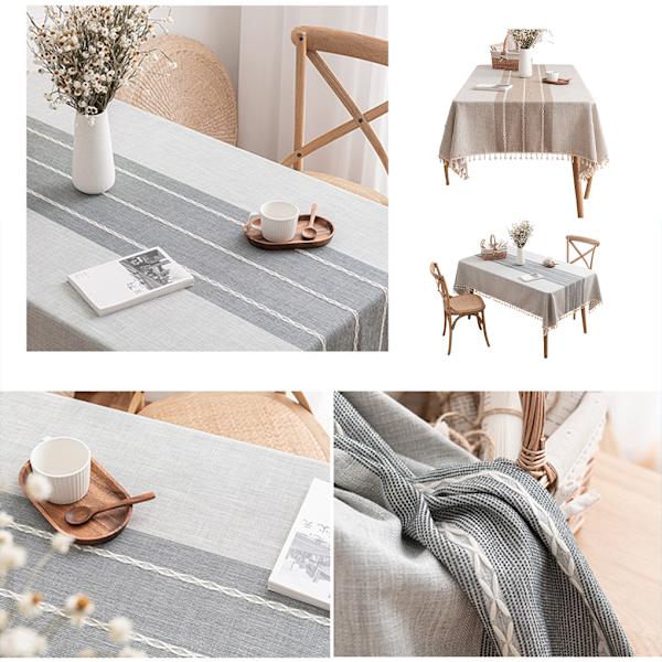 1/2 Elegant och tålig duk för hem och restaurang grey 135*260cm,1 1 Pc