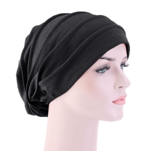 1/2/3/5 Cap Bomullshuvud För Cover Håravfall Mjuk Black 56-58cm 1Set