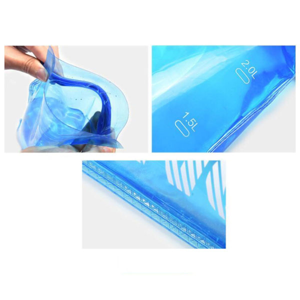 1/2 Utomhuscamping Vandring Klättring Cykling Vattenblåsa Blue 1.5L 35x17cm 1 Pc