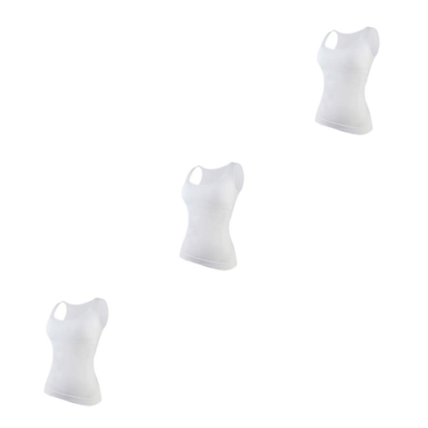 1/2/3 Damväst Fitness Bröststöd Toppar Andas White XXL 3PCS