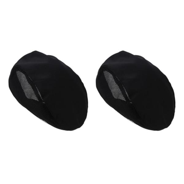 1/2 Kock Hatt Spis Cap Servitör Baker Head Wrap Restaurang Arbete Black 56-60cm 2Set