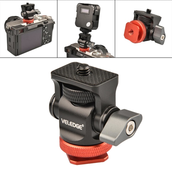 1/2/5 Mini Ball Head 360 Swivel Bracket Adapter för kamerablixt 1Set