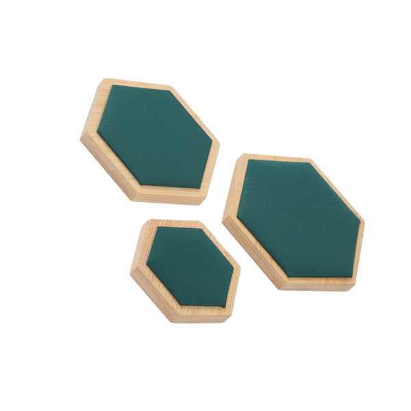 1/2/3 3pack/lot Utsökt Craft Hexagon Armband Display bricka Green 1Set