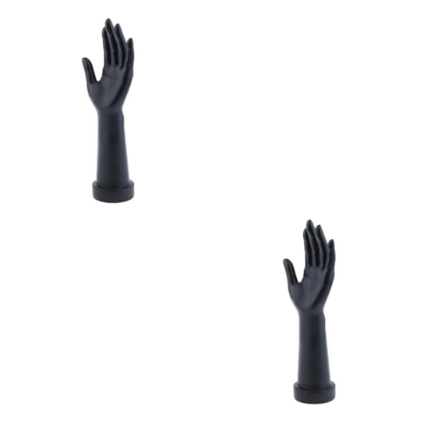 1/2 hand smycken display stativ kvinnlig hand skyltdocka modell rekvisita Black Left 2Set