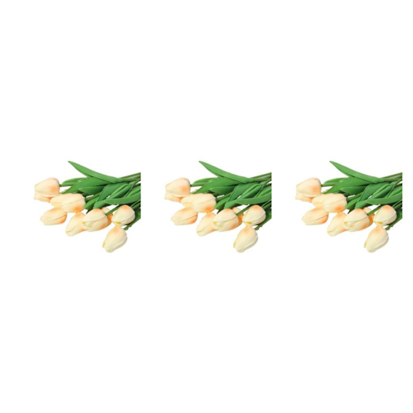 1/2/3 10påse Simulerade tulpaner Ljusa och charmiga blommor för champagne 3PCS