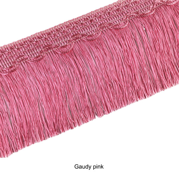 Polyester Eleganta fransar för tofs för sömnad och sömnad Gaudy pink 23
