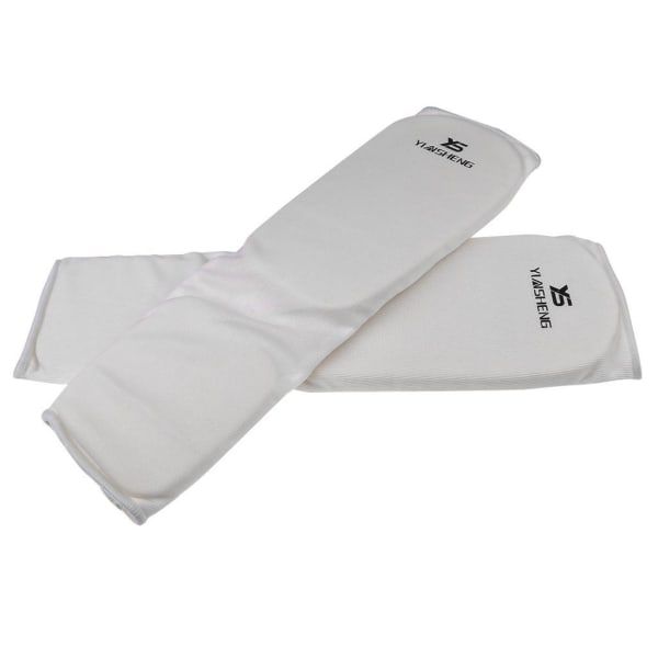 1/2 Taekwondo Karate MMA Shin Instep Protector Ben Foot Guard White XL 1 Pc