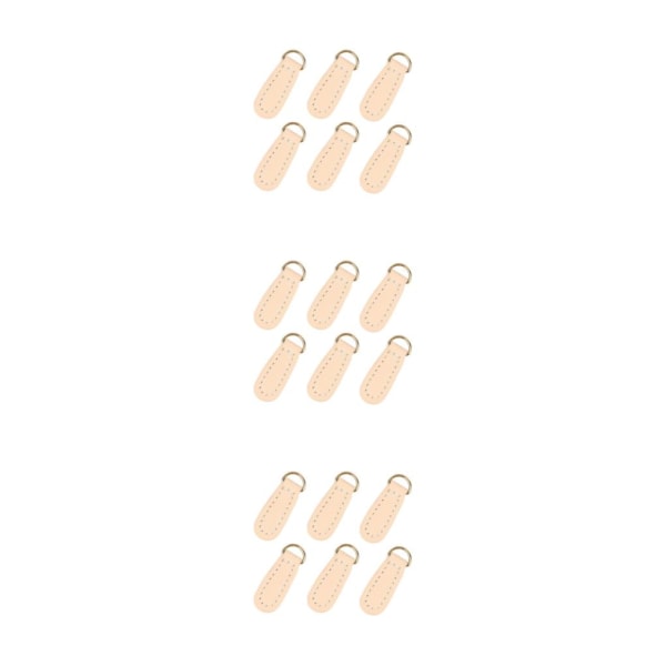 1/2/3/5 6x För Zipper Pull Tab Fixer För Zipper Tags Läder Beige 1.5x3.5cm 3Set