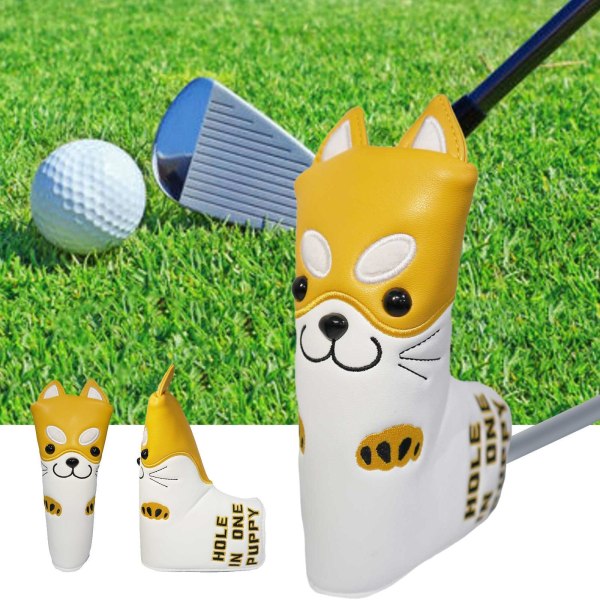 1/2/3 Dog Pattern För Golf Putter Headcover Cover för Yellow 1 Pc
