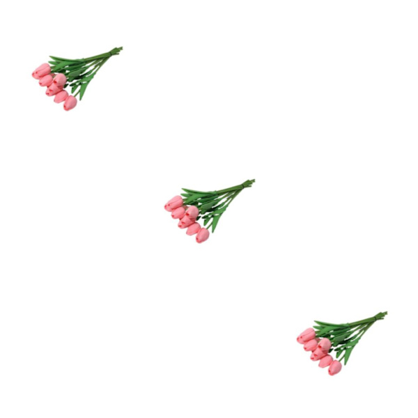 1/2/3 10påse Simulerade tulpaner Ljusa och charmiga blommor för pink 3PCS