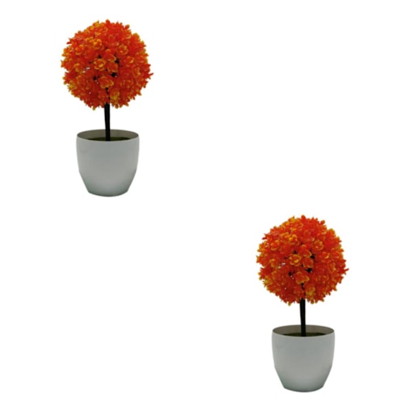 1/2 bred tillämpning konstgjord växt för ett mångsidigt hem sunset glow 2PCS