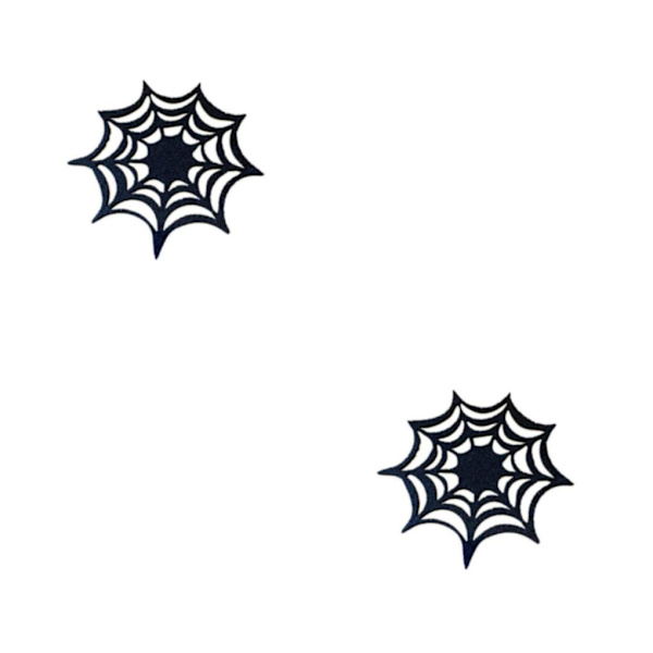 1/2/5 5 stycken Halloween Spider Web bordstabletter - Varmtålig och Black 2PCS