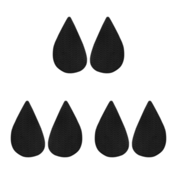 1/2/3/5 Non För Slip Shoe Pads Självhäftande gummi för hög Tip Head Black 3Set