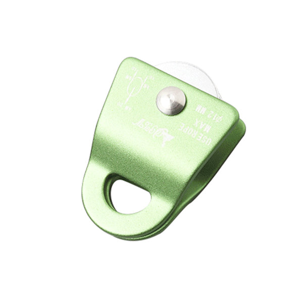 1/2/3 Utomhus klätterremskiva Sidosving 20KN Lättvikt Green 2PCS