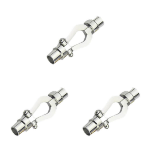 1/3/5 armbandsanslutningsspänne för utbyte av DIY-bearbetning Silver Inner hole 0.52cm 3Set