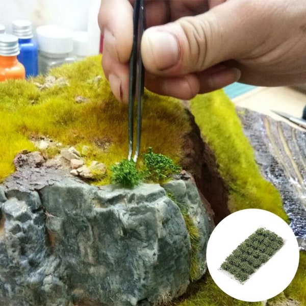 1/2/3/5 Miniature Cluster För Grass Grass Tufts Scenery Model Dark Green 1Set