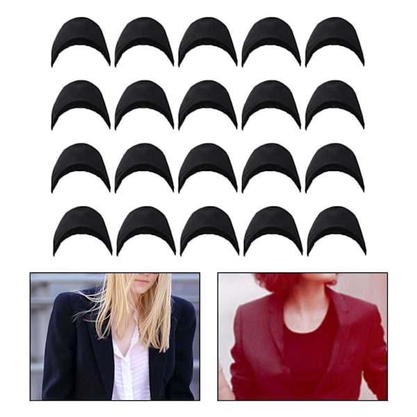 1/2 20 stycken Sy axelvaddar Passar till skjorta Praktisk för Black L 1Set