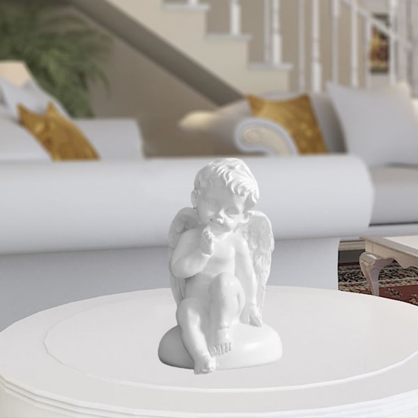 1/2 Resin White Angel Staty Desktop Decor Collection Window sitting 1Set
