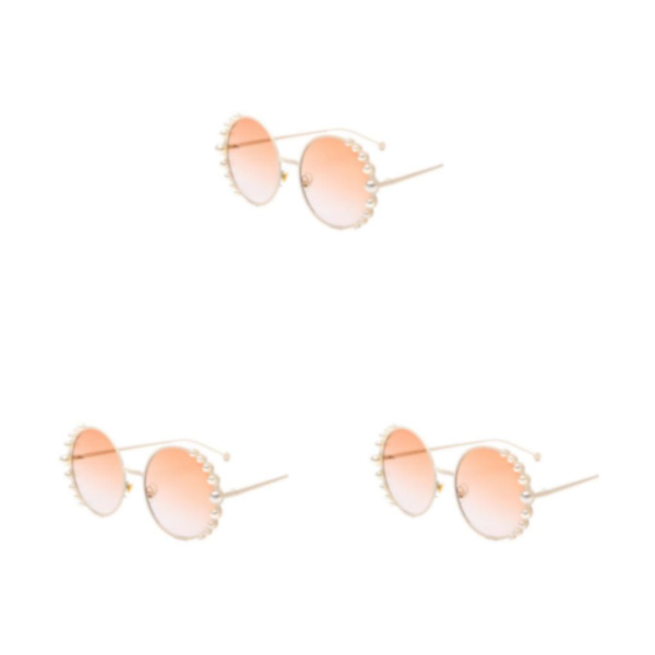 1/2/3/5 Skydd Pearl Classic för olika tillfällen Rund PC White Frame Champagn 3PCS