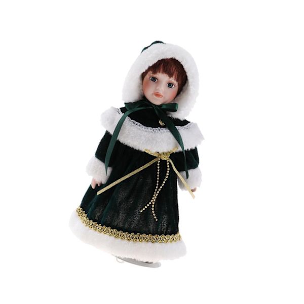 30 cm set i porslin, personer, figurer med vinterkläder