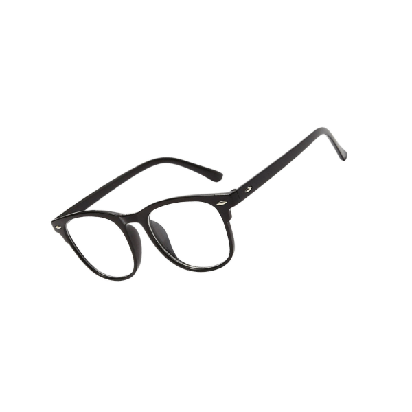 1/2/3 Glasögon Flat Lens Glasögonbåge Blått ljusblockerande Black 1Set