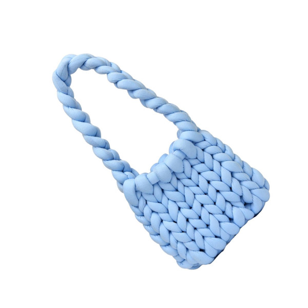 Chunky garn hushållshållfast för filt DIY Tote Making blue 22 x 5 x 20cm