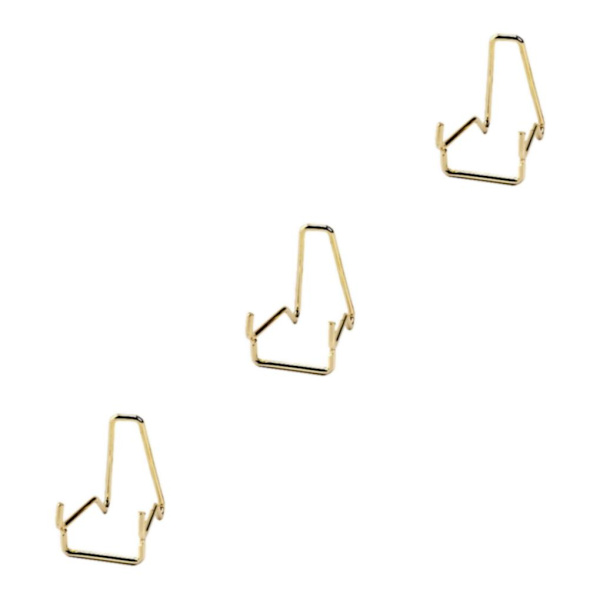 1/2/3 Iron Ores Stone Display Stand Desktop Rock Holder Base Golden S 3Set