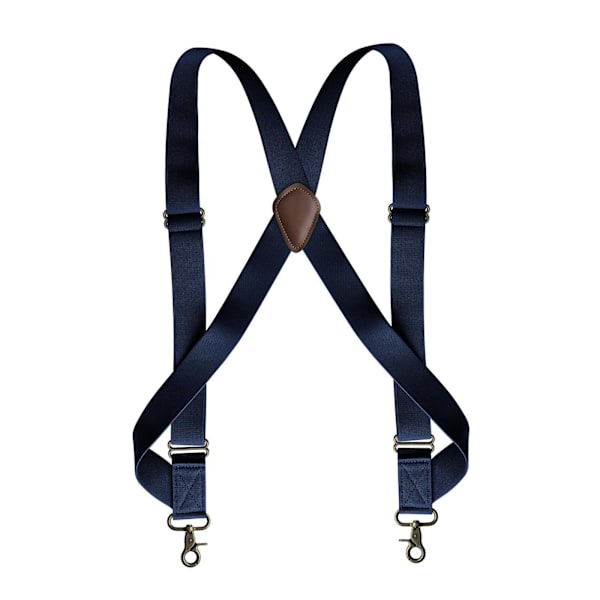 1/3/5 Mens Suspender Swivel Hook X Formad Elastisk 1,4 Bred Navy 1 Pc