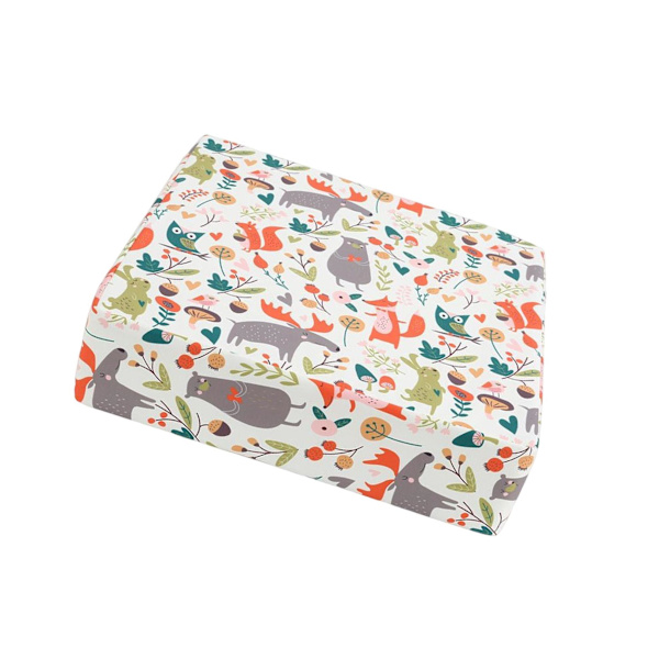1/2/3/5 Bärbar lätt matstolsdyna för baby happy animals White 1 Pc