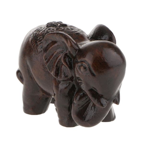 1/2/3/5 Trä Buddha Staty Staty Indien Staty Craft Ornament Elephant 1Set