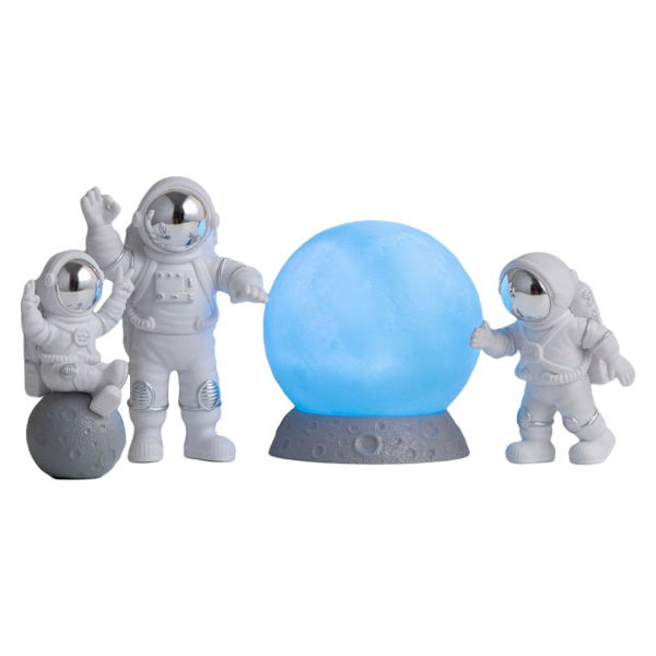 1/2/3/5 4st Astronautfigurer Set Heminredning Söt Sstronaut Silver Blue 1Set