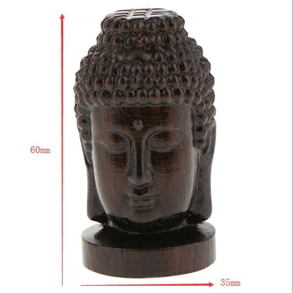 1/2/3/5 Trä Buddha Staty Staty Indien Staty Craft Ornament Buddha Head 1Set
